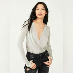 NWT Free People Turnt Long Sleeve Bodysuit in Oxide